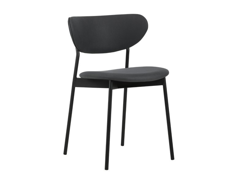 Стул Алекс Замша Графитовый/Черный