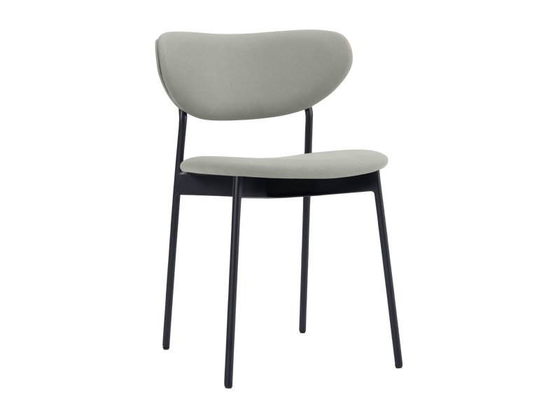 Стул Алекс Замша Светло-серый/Черный